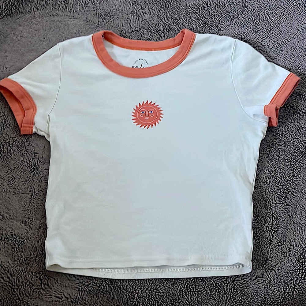 Pacsun shirt, size small, orange and creme color